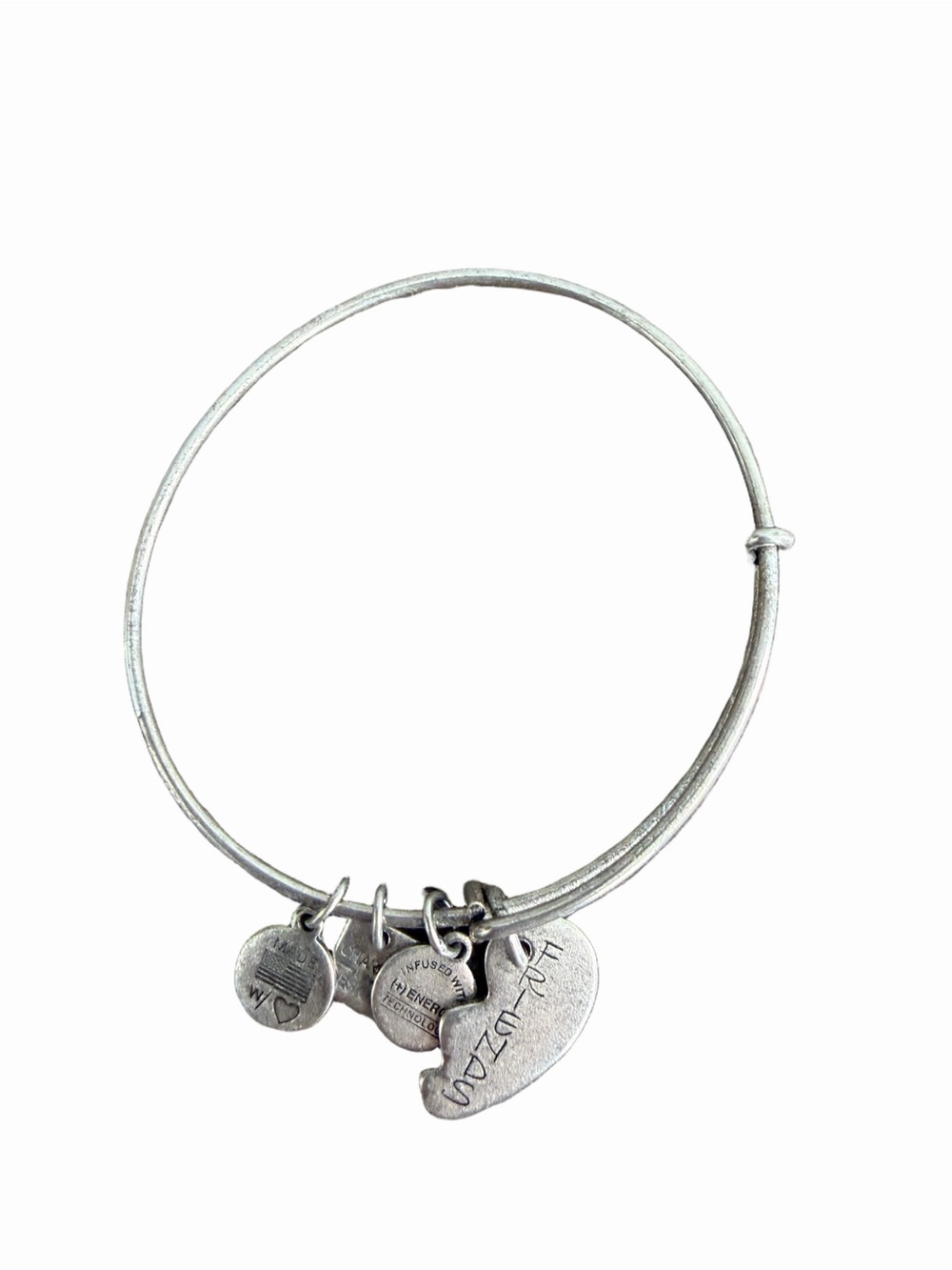 🍭6/$30 Alex and Ani silver tone distressed friends heart 2015 bracelet